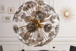 Moderne Design Hängeleuchte INFINITY HOME 65cm Glas gold Pendelleuchte