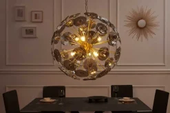 Moderne Design Hängeleuchte INFINITY HOME 65cm Glas gold Pendelleuchte
