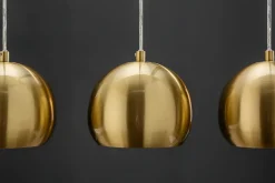 Moderne 3er Hängeleuchte GOLDEN BALL gold Hängelampe höhenverstellbar