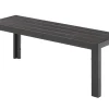 Moderne Gartenbank DESIGNO 130cm anthrazit schwarz Aluminium wetterfest Outdoor Sitzbank