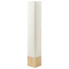 Moderne Stehlampe AGAPUNE 120cm weiß hellbraun Bambusfuß Stoffschirm