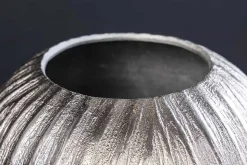 Moderne Vase ELEGANCE 25cm silber Hammerschlag Design