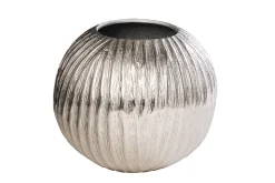 Moderne Vase ELEGANCE 25cm silber Hammerschlag Design