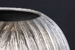 Moderne Vase ELEGANCE 25cm silber Hammerschlag Design