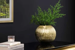 Moderne Vase ELEGANCE 25cm gold antik Hammerschlag Design