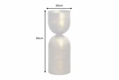 Moderne Vase SANDGLASS L 55cm messing Eisen handmade beidseitig nutzbar