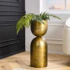 Moderne Vase SANDGLASS XL 70cm messing Eisen handmade beidseitig nutzbar