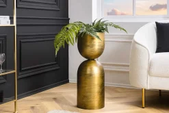 Moderne Vase SANDGLASS XL 70cm messing Eisen handmade beidseitig nutzbar