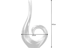 Moderne Vase WAVE 47cm silber Aluminium poliert Dekoration