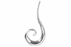 Moderne Vase WAVE XL 106cm silber Aluminium poliert Dekoration