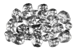 Moderne Wanddekoration VARIATION 105cm silber Metall handmade