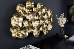 Moderne Wanddekoration VARIATION 105cm gold Metall handmade