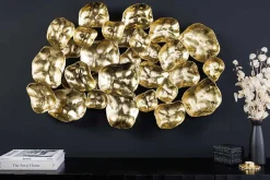 Moderne Wanddekoration VARIATION 105cm gold Metall handmade