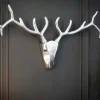 Moderne Wanddekoration VEADO 100cm silber Hirschgeweih