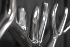 Moderne Wanddekoration VEADO 100cm silber Hirschgeweih