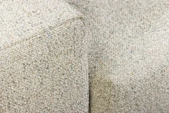 Moderne Wohnlandschaft KENT 220cm beige Strukturstoff Ecksofa Federkern inkl. Hocker