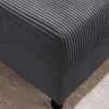 Moderne XXL Wohnlandschaft KENT 305cm anthrazit Cord Bigsofa inkl. Hocker Federkern