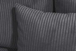 Moderne XXL Wohnlandschaft KENT 305cm anthrazit Cord Bigsofa inkl. Hocker Federkern