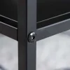 Moderner Couchtisch DURA STEEL 100cm schwarz Metall mit Ablagefach