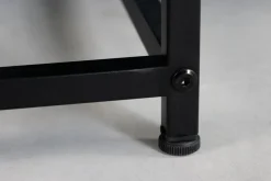 Moderner Couchtisch DURA STEEL 100cm schwarz Metall mit Ablagefach