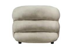 Moderner Design Sessel VOGUE 95cm beige Samt mit Armlehnen und Nosagfederung