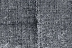 Moderner Design Stuhl TRES CHIC grau Chenille Cremona schwarze Metallbeine