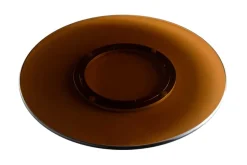 Moderner Drehteller 50cm bernstein Glas 360° drehbare Servierplatte