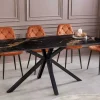 Moderner Esstisch GALAXIE 180cm Aurora Oro schwarz gold sand Keramik