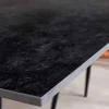 Moderner Esstisch GALAXIE 180cm anthrazit Keramik schwarz Metall Sterngestell