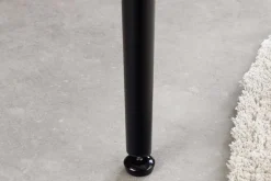 Moderner Esstisch MILANO 140cm anthrazit Keramik schwarze Metallbeine