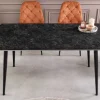 Moderner Esstisch MILANO 120cm anthrazit Keramik schwarze Metallbeine