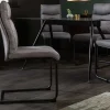 Moderner Freischwinger Stuhl COMFORT grau mit Komfortgriff