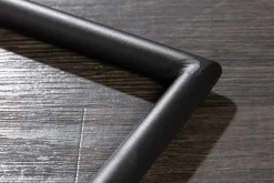 Moderner Freischwinger Stuhl COMFORT grau Samt mit Komfortgriff