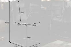 Moderner Freischwinger Stuhl COMFORT grün Samt mit Komfortgriff