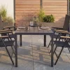 Moderner Gartentisch DESIGNO 205cm anthrazit schwarz Aluminium wetterfest