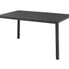 Moderner Gartentisch DESIGNO 150cm anthrazit schwarz Aluminium wetterfest Outdoor Esstisch