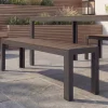 Moderner Gartentisch DESIGNO 205cm dunkelbraun schwarz Aluminium wetterfest