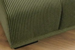 Moderner Hocker ELEGANCIA 110cm grün Cord mit Ziersteppung