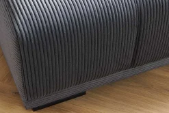 Moderner Hocker ELEGANCIA 110cm anthrazit Cord Fußhocker Sitzhocker