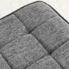 Moderner Hocker SCANDINAVIA grau Strukturstoff Metallbeine Fußhocker