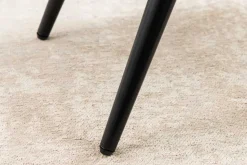 Moderner Hocker SCANDINAVIA grau Strukturstoff Metallbeine Fußhocker