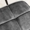 Moderner Hocker SCANDINAVIA grau Samt schwarze Metallbeine Fußhocker