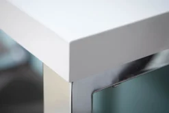 Moderner Schreibtisch WHITE DESK 120cm weiß Hochglanz Bürotisch