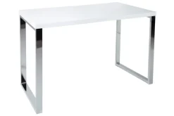 Moderner Schreibtisch WHITE DESK 120cm weiß Hochglanz Bürotisch