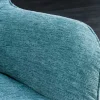 Moderner Sessel SCANDINAVIA blau Strukturstoff schwarz Metall mit Armlehne