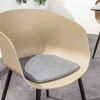 Moderner Stuhl DESIGNO greige schwarz Kunststoff Gartenstuhl mit Armlehnen Indoor Outdoor
