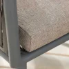 Moderner Stuhl ROPE beige anthrazit Aluminium Gartensessel inkl. Kissen In- und Outdoor