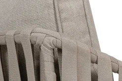 Moderner Stuhl ROPE greige Metall Gartensessel inkl. Kissen In- und Outdoor