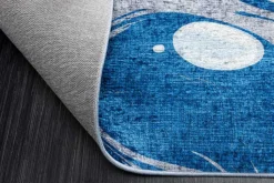 Moderner Teppich ART RUGS 230x160cm grau blau weiß Flachgewebe Indoor