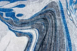 Moderner Teppich ART RUGS 230x160cm grau blau weiß Flachgewebe Indoor